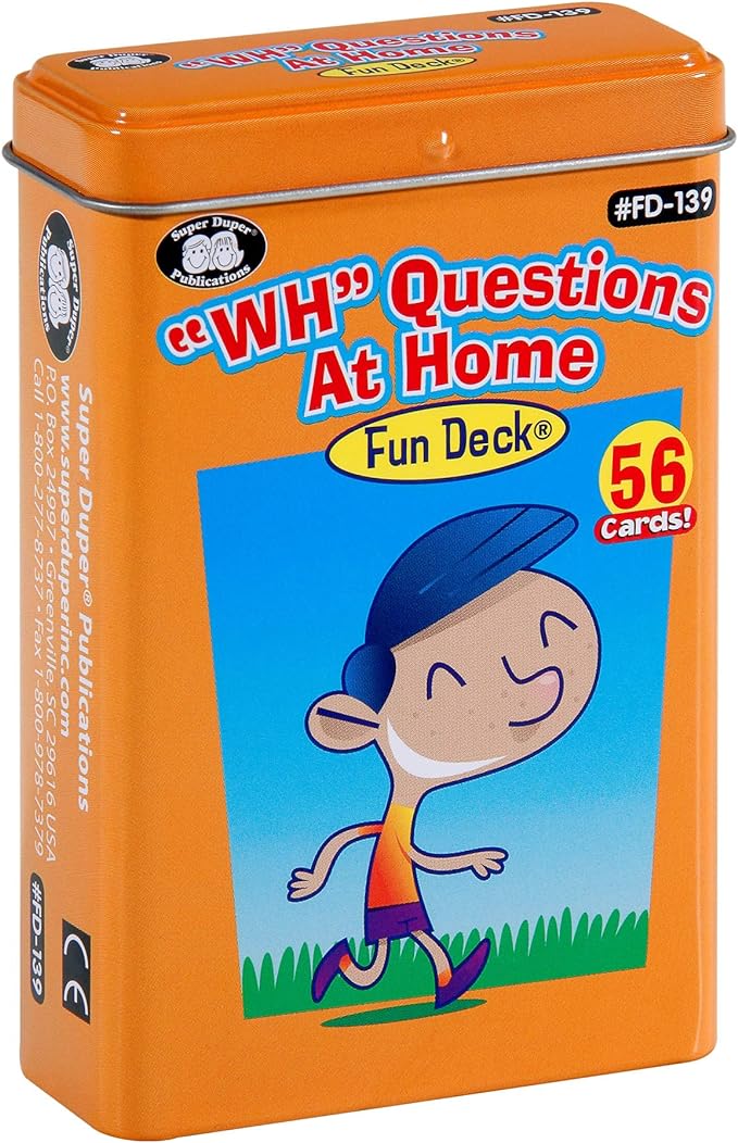 WH Questions at Home Fun Deck - Communication and Social Skills Flash Cards