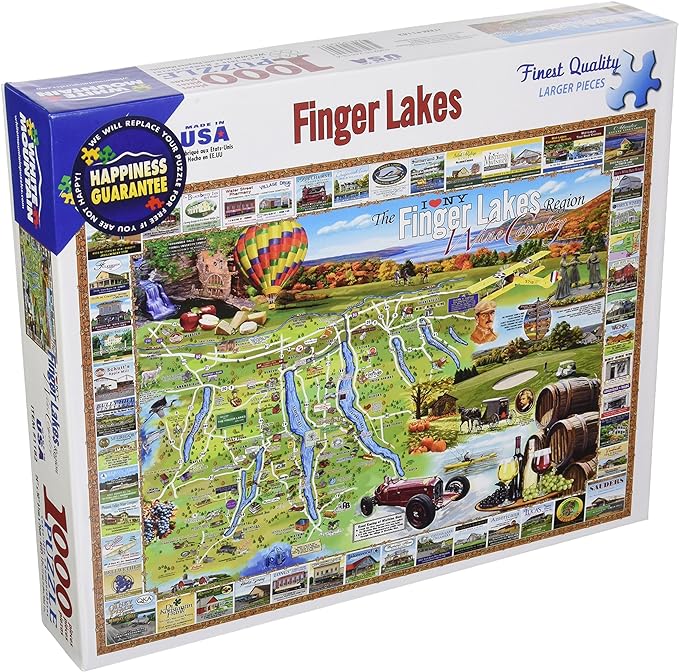 Puzzle - Finger Lakes - 1000 Piece - White Mountain