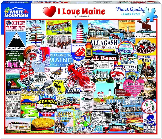 Puzzle - I Love Maine - 1000 Piece - White Mountain