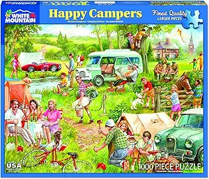 Puzzle - Happy Campers - 1000 pieces - White Mountain