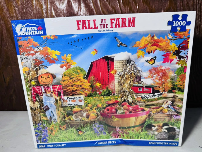 Puzzle - Fall at the Farm- 1000 pieces - White Mountain