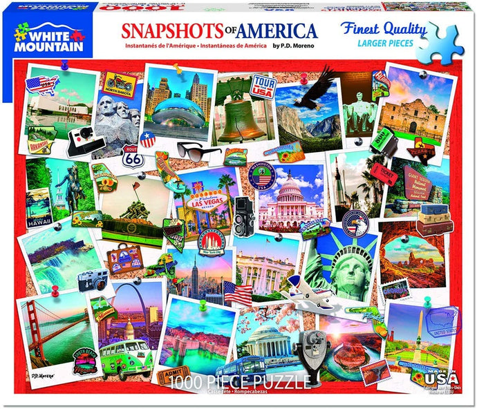 Puzzle -  Snapshots of America - 1000 Piece - White Mountain
